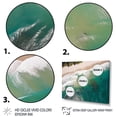thumbnail image 3 of Designart "Aerial View Green Waves II" Coastal Framed Wall Art - Coastal Green Coastal Beach Bedroom Framed Canvas Wall Art, 3 of 6