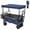 Dark Blue + Steel, variant on 480Lbs Heavy Duty Collapsible Extended Wagon, Canopy & Mosquito Net, Big All-Terrain Beach Wheels, Drink Holders, Side Pocket & Brakes,Black