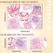 1set Laptop Skin Sticker Laptops Cover Decal Notebook PC Computer Universal Art Protector Reusable Waterproof Pixel Style Vinyl Notebooks Art Decals Fits 12-15.6 inch Pink Retro Game Pink
