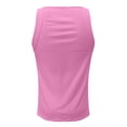 thumbnail image 4 of Domuza Tank Top Undershirt Men Casual Workout Muscle Gym Sleeveless Square Neckline Shirts Summer Trendy Running Training Beach Blouses Pink XL, 4 of 5