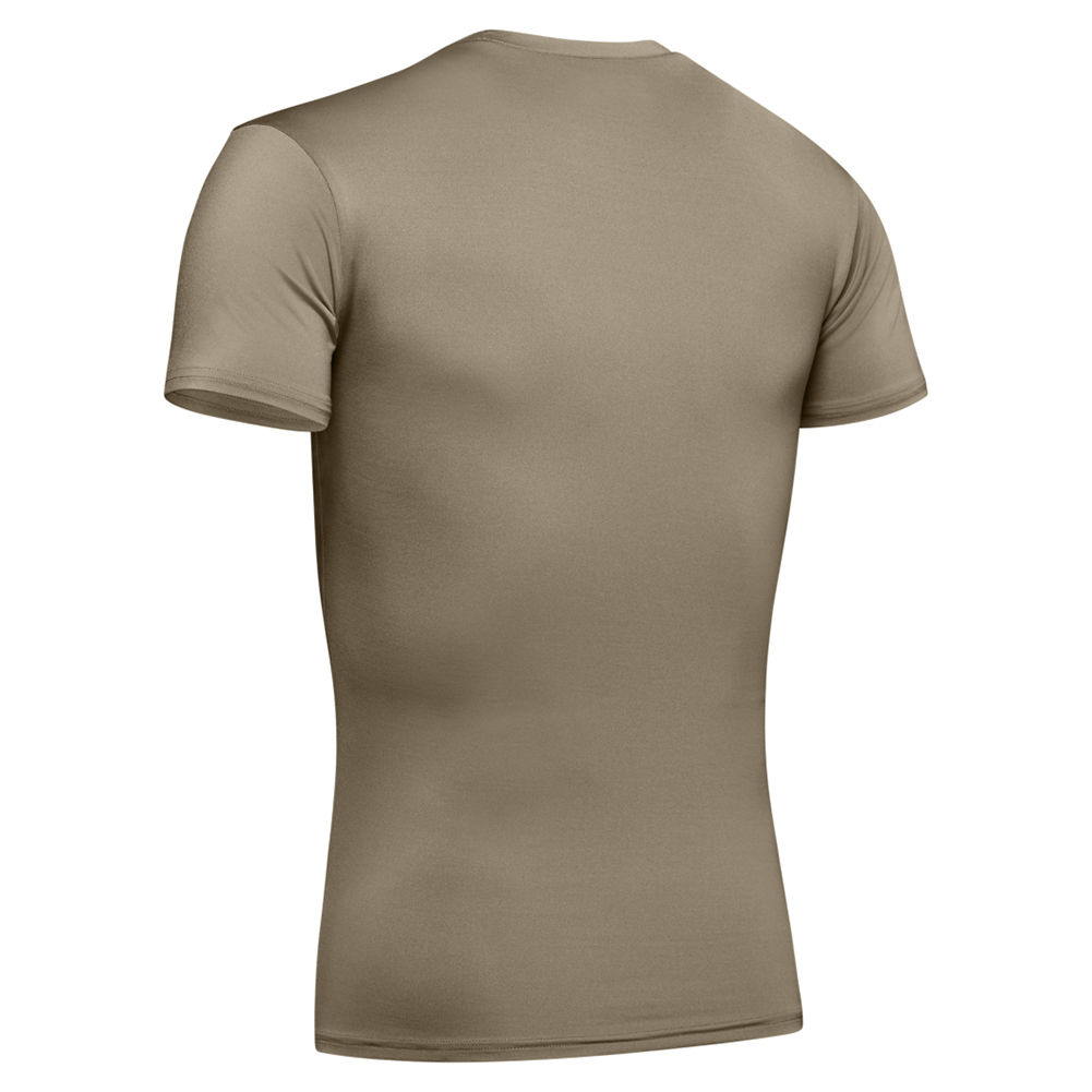Under Armour Men's T-Shirt UA Tactical HeatGear Compression Active Tee 1216007, Tan, S - image 2 of 4
