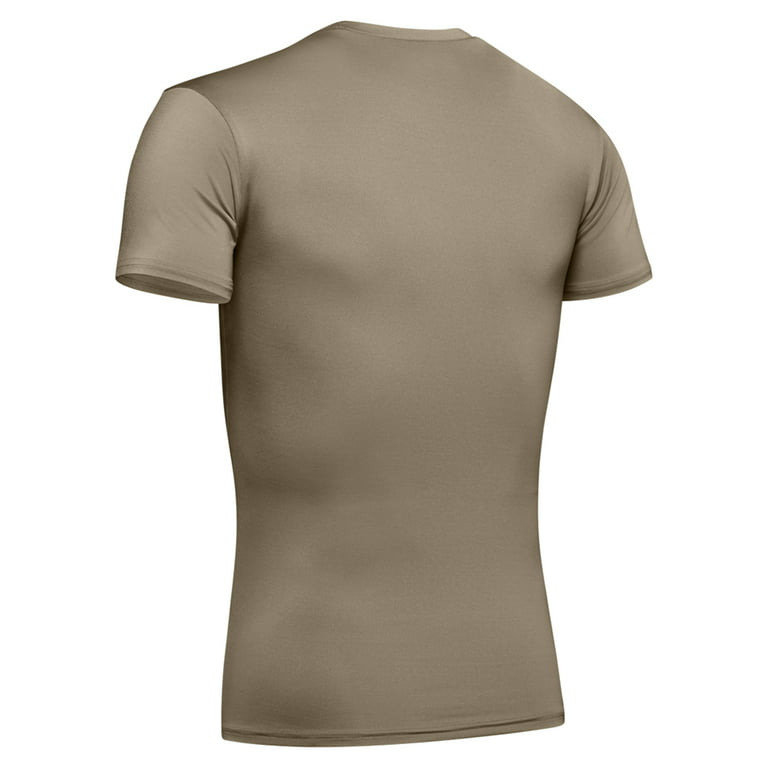 Under Armour Men's T-Shirt UA Tactical HeatGear Compression Active Tee  1216007, Tan, 2XL 