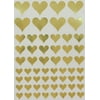 Gold Heart Stickers for arts and crafts, Envelope Seals Foil Hearts, 3 sizes - 290 pack
