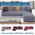 thumbnail image 3 of L Shape Sofa Slipcover Reversible Sectional Couch Cover Chaise Lounge Cover Furniture Protector Cover,Medium Size,Red, 3 of 10