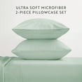 thumbnail image 3 of Super Soft Pillowcase 2-Pack Set Aqua Blue for King Size Bedding by Comfort Canopy, 3 of 13