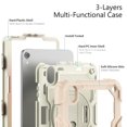 thumbnail image 6 of Case for iPad Mini 7 A17 Pro 2024/Mini 6 2021 8.3 Inch 7th/6th Gen with Screen Protector, 360 Degree Rotating Kickstand Hand Strap Shockproof Cover with Shoulder Strap, Cream Rose Gold, 6 of 7
