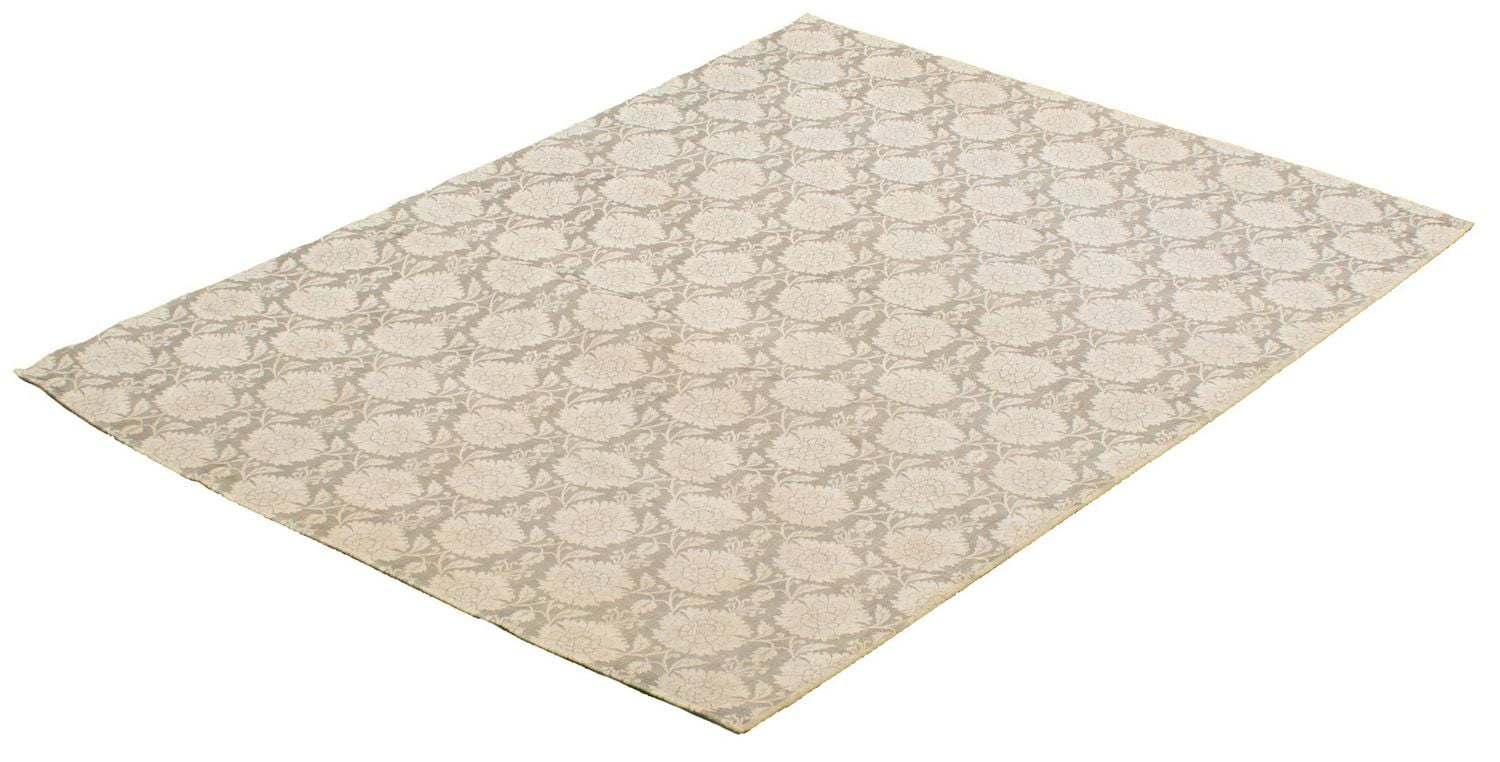 ECARPETGALLERY 4'7" x 6'5"  Floral Collage Handmade Area Rug for Living Room, Dining Room and Bedroom in Grey