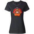 thumbnail image 3 of Inktastic Thanksgiving Turkey with Pumpkin Women's T-Shirt, 3 of 5