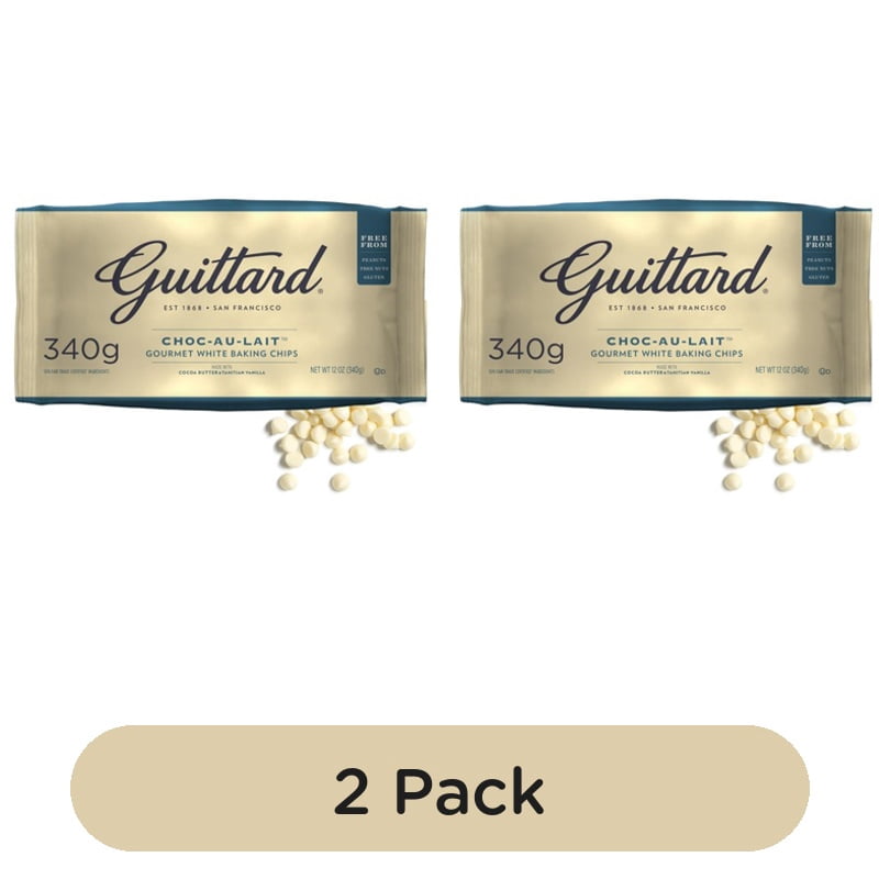 Guittard Choc Au Lait White Baking Chips 340g, British Import (Pack of 2)