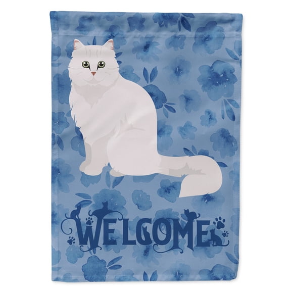 Chinchilla Persian Longhair Cat Welcome Flag Canvas House Size