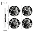 thumbnail image 2 of Personalized Wall Clock Non-Ticking Silent Clocks Battery Operated Round Clocks Decorative for Bathroom,Office-Black And White Photograph Of Cute Kitten With Sad Expression(10inch), 2 of 4