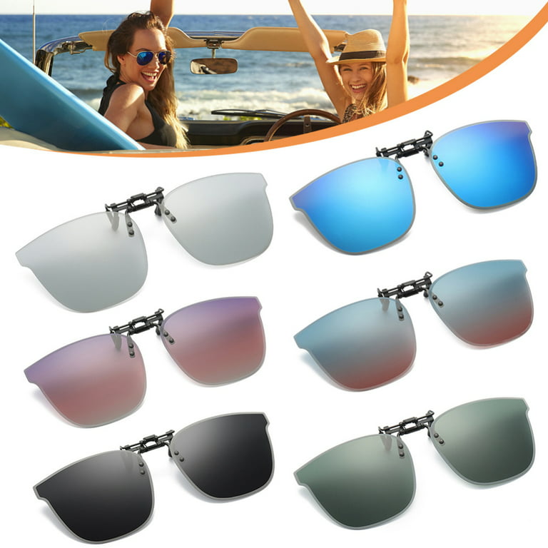 Clip-on Flip Up Sunglasses Uv Protection Polarized Light Eyeglasses for  Driving And Fishing Trips Dark Green