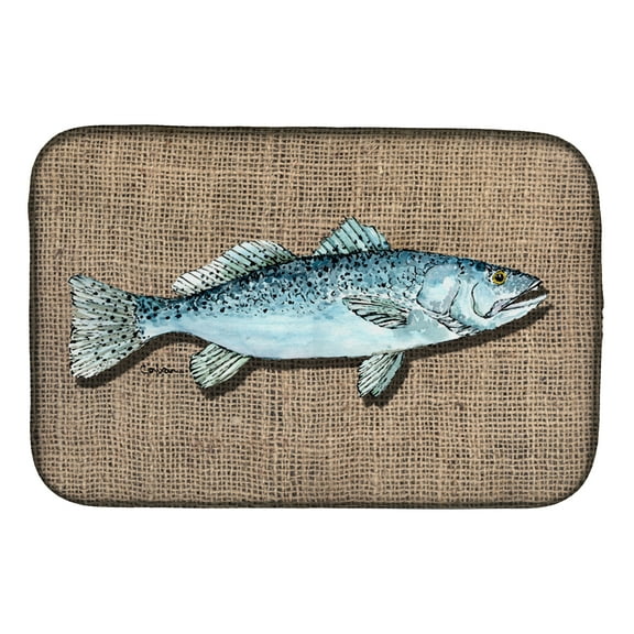 Fish Speckled Trout Dish Drying Mat