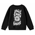 thumbnail image 4 of Cobra Kai Eagle Fang Karate Graphic Crew Neck Long Sleeve Youth Black Sweatshirt-XL, 4 of 7