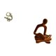 thumbnail image 5 of Escultura china,Minifigura china de latón para decoración de escritorio,Adorno de mesa en miniatura china de latón,Figura de pensador abstracto,Estatua de pensador abstracto,decoración para, 5 of 8