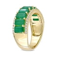 thumbnail image 2 of 2.40 Carat (Ctw) Emerald Ring band with Diamonds in 14K Yellow Gold for Women, 2 of 7