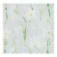 thumbnail image 5 of TWOPAGES 26"x96" Polyester Linen Drape Pinch Pleated Light Filtering Floral Print Curtain for Kitchen, 1 Panel, Green Lily, 5 of 6