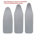 thumbnail image 6 of TIVIT 15 x 48 Ironing Board Cover with Pull Bungee Fit System and 3 Connecting Straps, Italian-Made, AlumiTek Pro Silicone Coated, Heat Reflective, Scorch Resistant, 3 Layers, Gray Patent Pending, 6 of 9