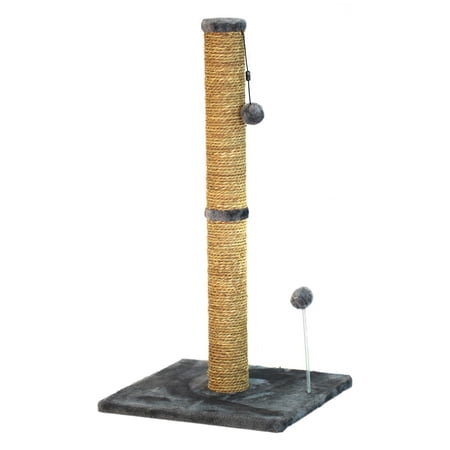 Cat Craft 36  Sea Grass Scratching Post (Grey Fur 16x16 Base)