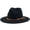Black, variant on Vintage Fedora Hat for Men Women Classic Wide Brim Trilby