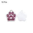 thumbnail image 3 of Encanto de huella de pata de gato y perro, encanto de huella de pie, colgantes de aleación de esmalte rojo rosa para hacer joyas, manualidades, paquete de 16, 3 of 5