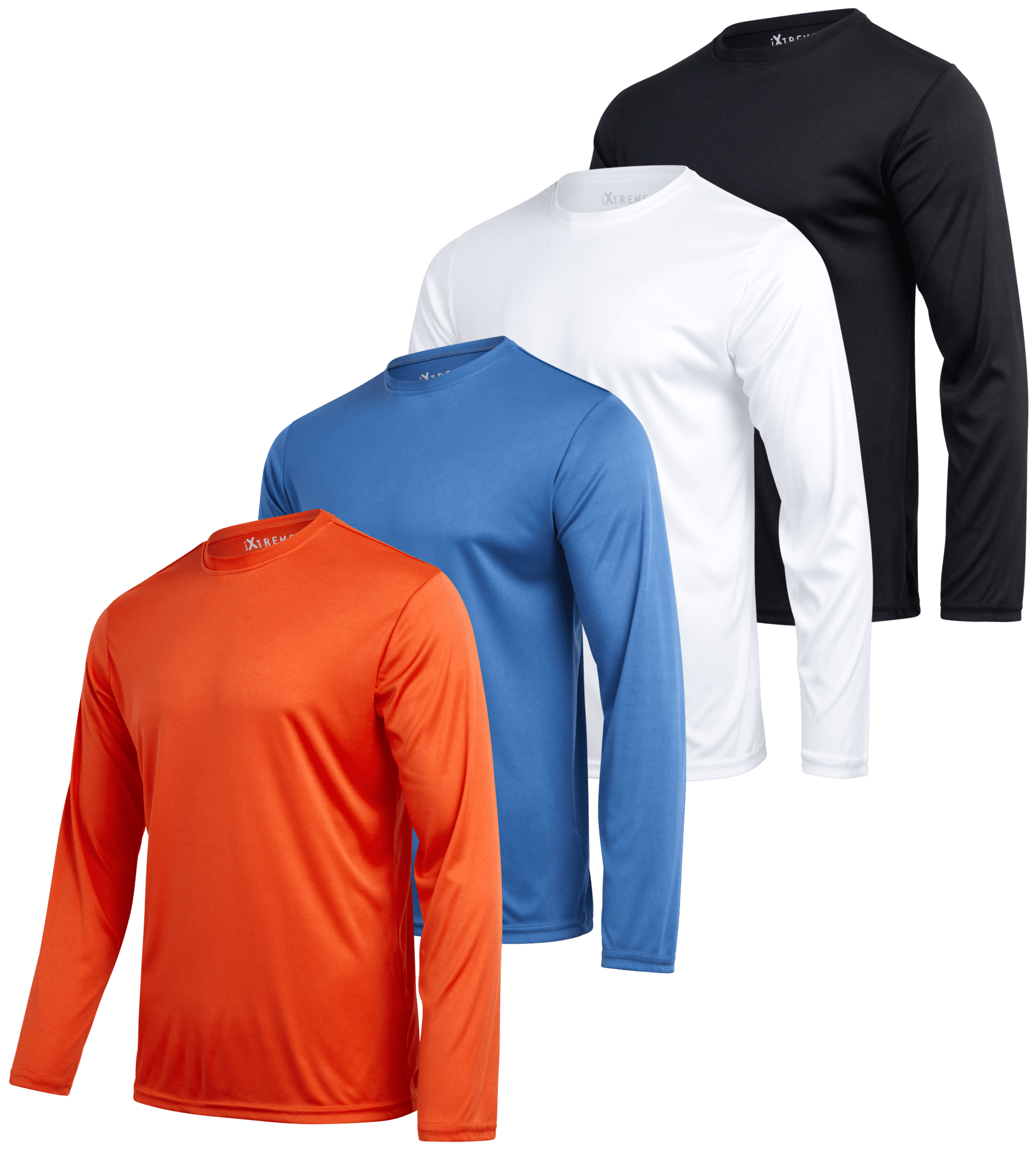 iXtreme Men's Athletic TShirt 4 Pack Long Sleeve Active Performance