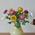 thumbnail image 1 of Fleur de Lotus Rosée Simulée 2 Têtes Arrangement Floral pour la Maison Table à Manger Salon Art Floral, 1 of 8