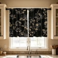 thumbnail image 4 of 1 Pair 2D Printed Kitchen Short Curtain Panels Washable Easy Install Window Drapes, Decorative Patterned Small Window Curtains For Kitchen Bedroom Bathroom, Light Filtering Short Window Treatments, 4 of 6