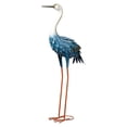 thumbnail image 2 of Clearance! Metal Porch Crane Statue, 18" Tall Decorative Figurine for Garden, Patio, Entryway Accent Yard Decor, Animal Statue for Indoor Outdoor, 2 of 5