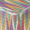 thumbnail image 4 of Ikat Rectangle Pouf, Funky Colored Geometric Zigzag Stripes in Contrasting Tones Retro Fashion Repetition, Under Desk Foot Stool for Living Room Office with Cover, 25", Multicolor, by Ambesonne, 4 of 4