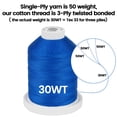 thumbnail image 3 of New Brothread - 18 Opciones - Hilos Multiusos De Algodón 100% Mercerizado 50S/3 600M(660Y) Cada Carrete Para Acolchar Costura Y Bordado Serger - 24 Colores Básicos, 3 of 7