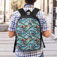thumbnail image 5 of Salouo Colorful Fishing Baits Print Travel Laptop Backpack,17Inch Casual Bag with Side Pockets for Men & Women Stylish Daypack for Weekender/Business/Hiking-One Size, 5 of 6