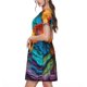 thumbnail image 2 of Balery Colorful Textured Chihuahua Vestidos sueltos de manga corta para mujer, vestidos de verano 2025, vestidos casuales de corte A con vuelo., 2 of 6