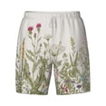 thumbnail image 4 of Lsque Mens Swim Trunks Herbs and Wildflowers Pattern - Bathing Suit Compression Liner - Beach Swim Shorts Swimwear - (S-3XL) - Stretch Quick Dry -3X-Large, 4 of 9