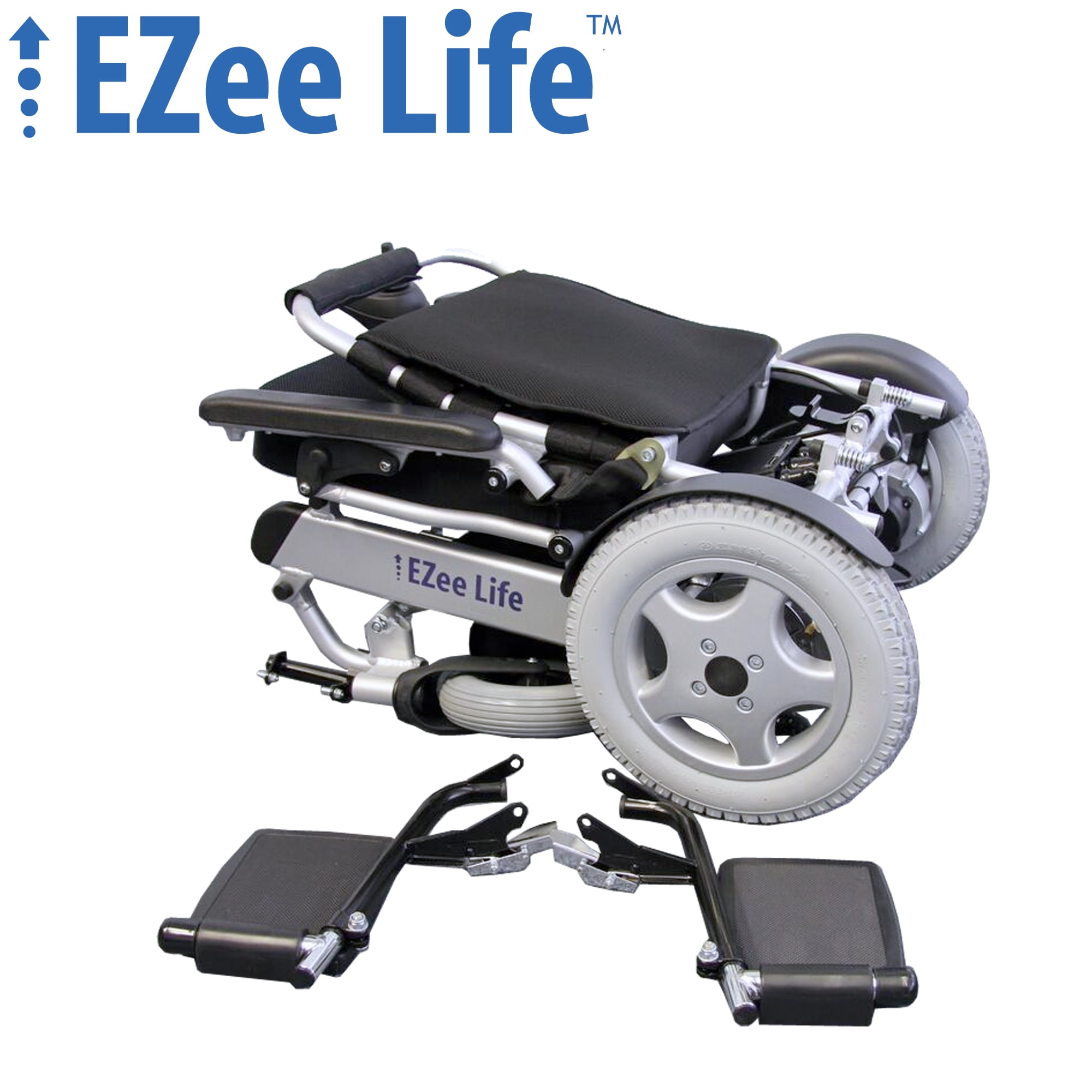 EZee Life 1G EZee Fold Electric Power Wheelchair with 12" Wheels, Swing