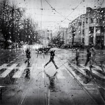 Giant Art 84x84 The Decisive Leap Fine Art Giant Canvas Print in White