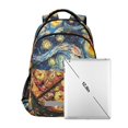 thumbnail image 7 of FORMRS Unisex Backpack Elementary School Travel Bookbag with Reflective Stripes, Starry Pizza, 7 of 7