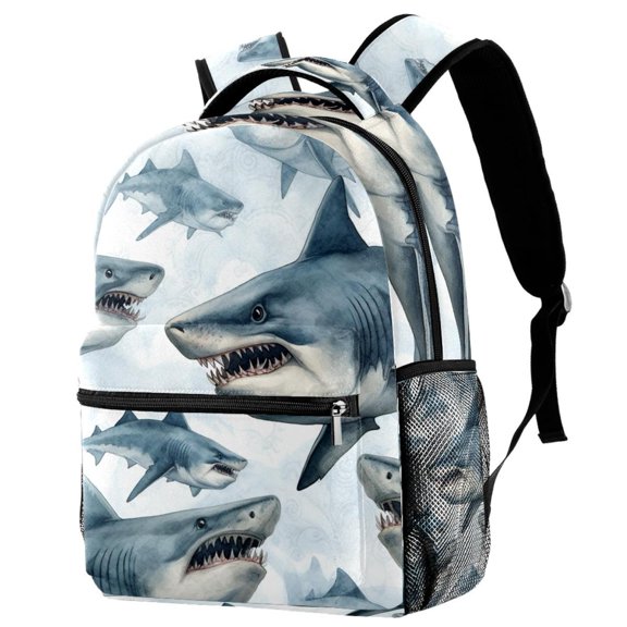 Lightweight Backpack Shark School Bag Travel Laptop Daypack for Men Women Casual Rucksack
