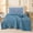 Blue, variant on 4-Piece Ultra Soft Rabbit Faux Fur Blanket Set. Includes 2 Plush Blankets & 2 Pillowcases. All-Season, Machine Washable for Sofa, Bed & RV. Perfect Gift For 2026.