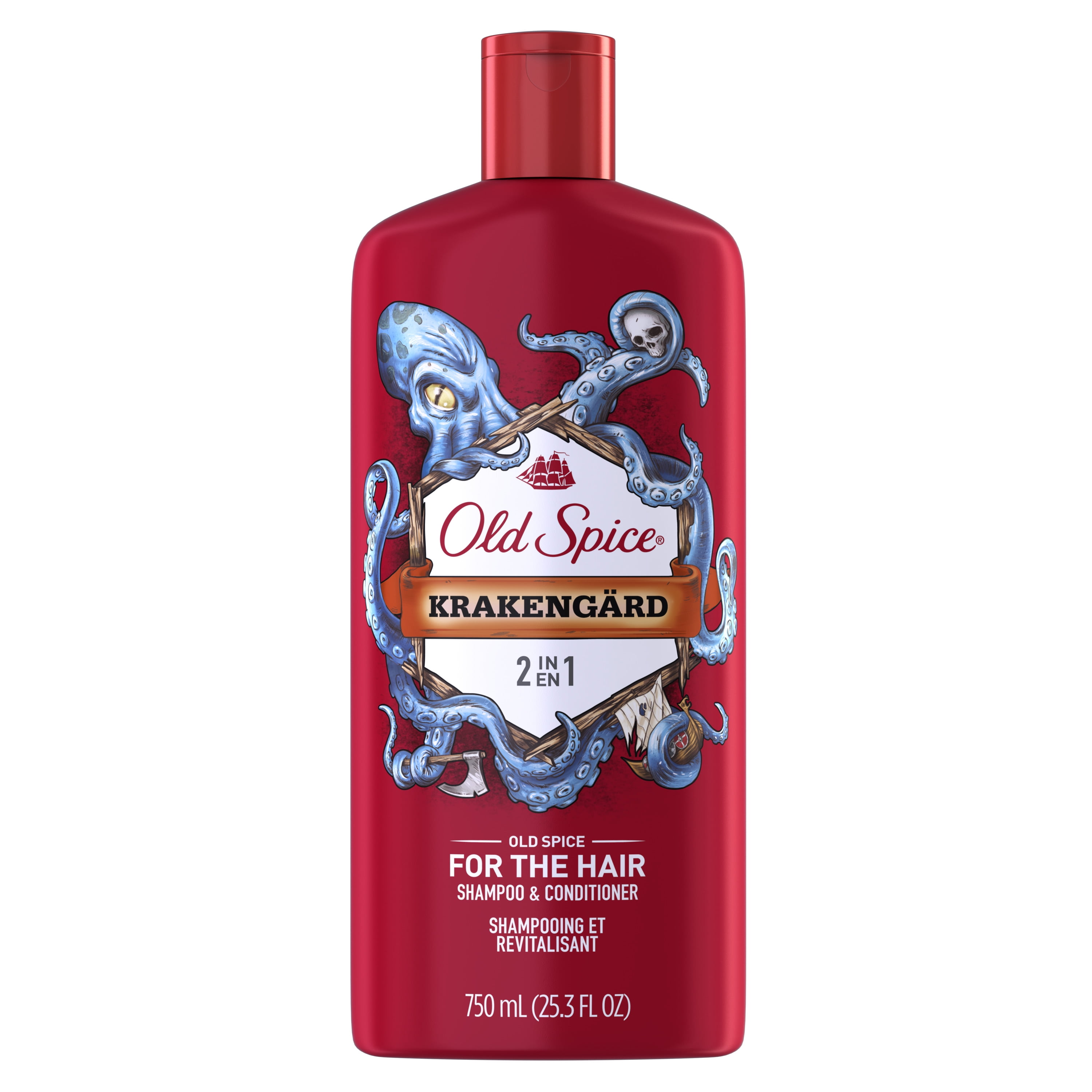 Old Spice Old Spice 2 in 1 Mens Shampoo & Conditioner, Krakengard, 25