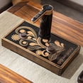 thumbnail image 3 of Induction Cooker Wooden Frame, Embedded Electric Tea Stove Base Frame Curved Stable High Load Bearing Simple  for Tea Cooking Accessories, 3 of 7