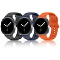 thumbnail image 1 of Chenchen 3 Pack Sport Bands Compatible with Samsung Galaxy Watch 8 Band 40mm 44mm/Galaxy Watch 8 Classic 46mm Bands 2025, Soft Silicone Waterproof Strap for Samsung Watch 8/8 Classic Men Women, 1 of 1