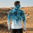 thumbnail image 5 of Fishing Hooded Shirts for Men with Mask Long Sleeve Sun Protection Breathable Summer Casual Camo Hoodies, S, 5 of 9