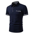 thumbnail image 2 of Men's Polo Shirts Short Sleeve Summer Leopard Print Buttoned Up with Pocket Lapal Top, 2 of 9