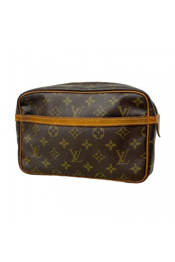 Pre-Owned Louis Vuitton Monogram Compigne 23 Clutch Bag M51847 Brown Men's/Women's
