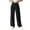 Black, variant on Womens High Waisted Wide Leg Pants Pleated Tailored Trousers with Pockets Business Casual Dress Pants White L