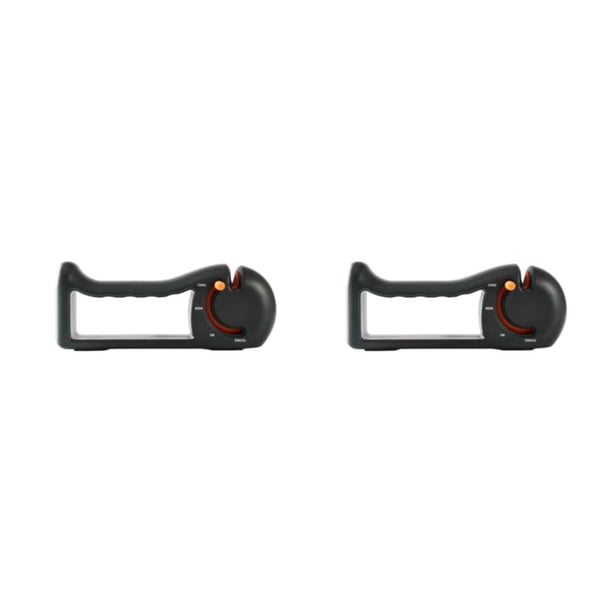 Ounissouiy Afilador de cuchillos Chefs - Juego elegante para utensilios de cocina Accesorios de cocina de alta Diseño elegante Juego de afilado naranja 2piezas