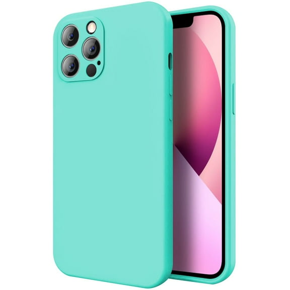 Ultra Slim Air Soft Case for Apple iPhone 13 Pro (Liquid Silicone Rubber Protective Cover) - Matte Pastel Mint