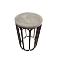 thumbnail image 2 of Luminous Glow Marble Top and Base Side Table - Antique Copper, 2 of 9