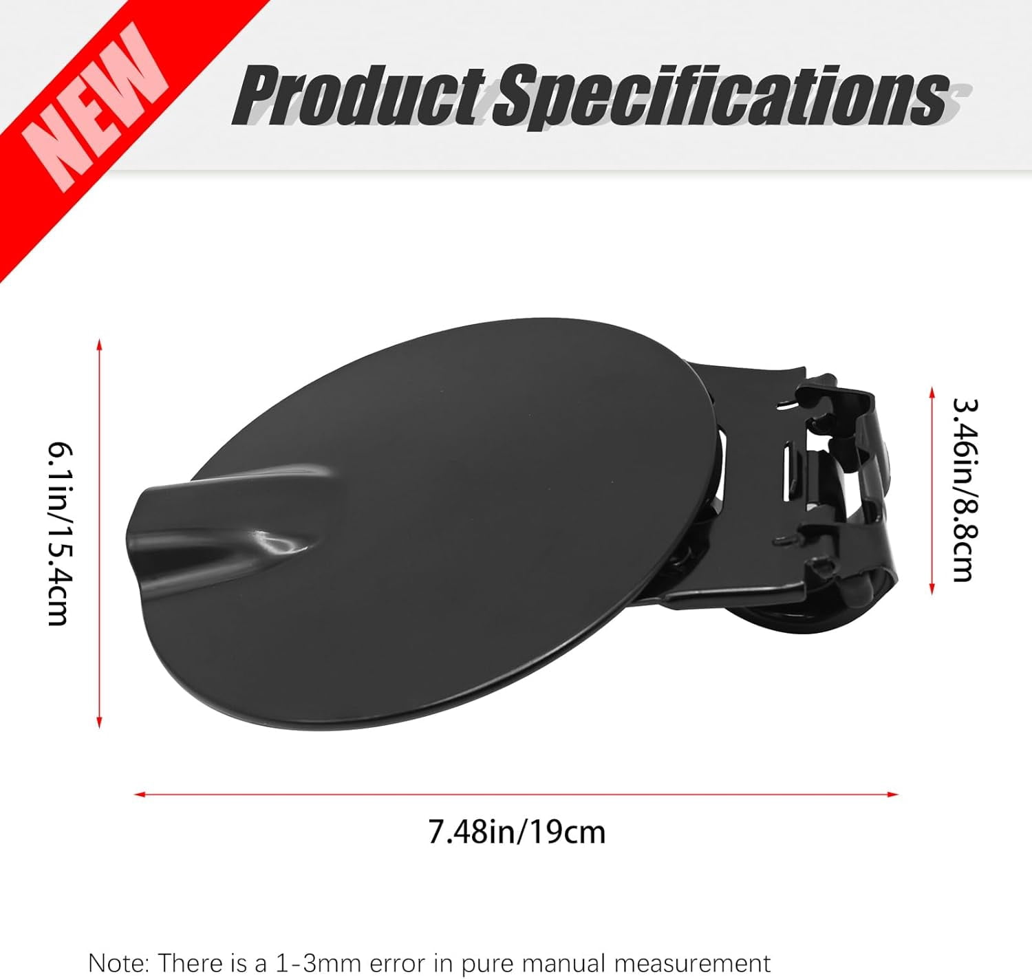 10385417 Fuel Filler Gas Door Tank Matte Black Gas Cover Cap Fuel filler gas door Compatible with Chevy Colorado & GMC Canyon 2004 2005 2006 2007 2008 2009 2010 2011 2012